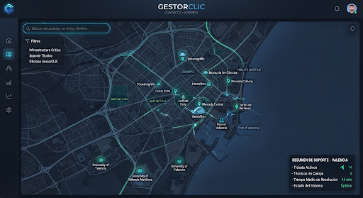 Mapa de localización de Valencia y Manises